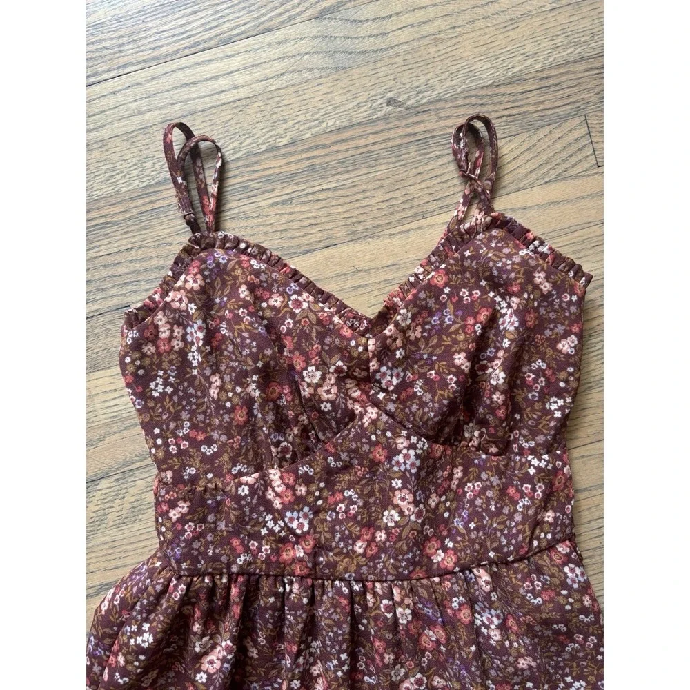 Trixxi brown floral dress size XS‎